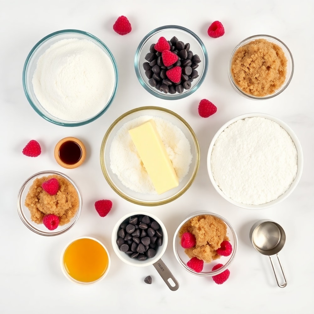 Raspberry Chocolate Chip Cookies Ingredients
