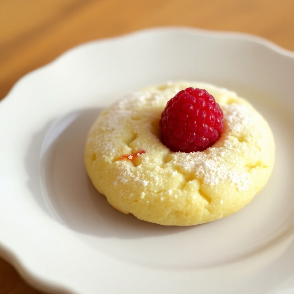 Plated Raspberry Lemon Cookies