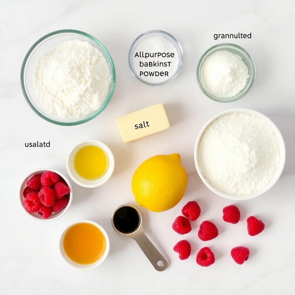 Raspberry Lemon Cookies Ingredients
