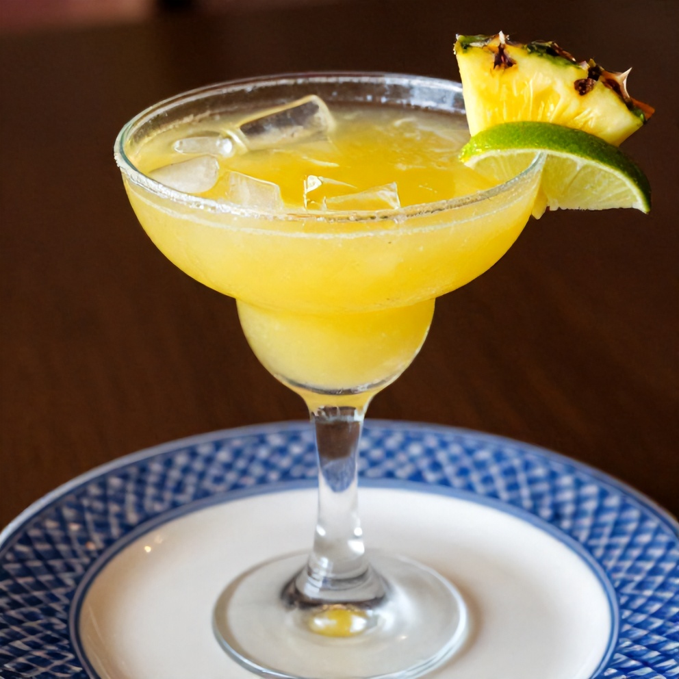 Pineapple Margarita Mocktail in Glass