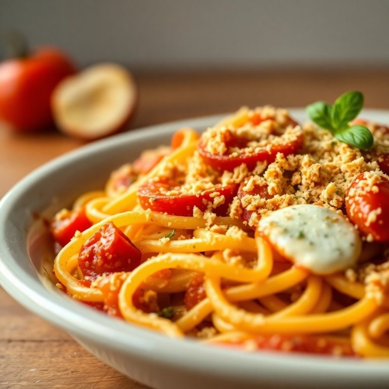 Roasted Tomato and Garlic Ricotta Pasta