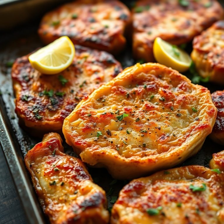 Sheet Pan Lemon Garlic Pork Chops