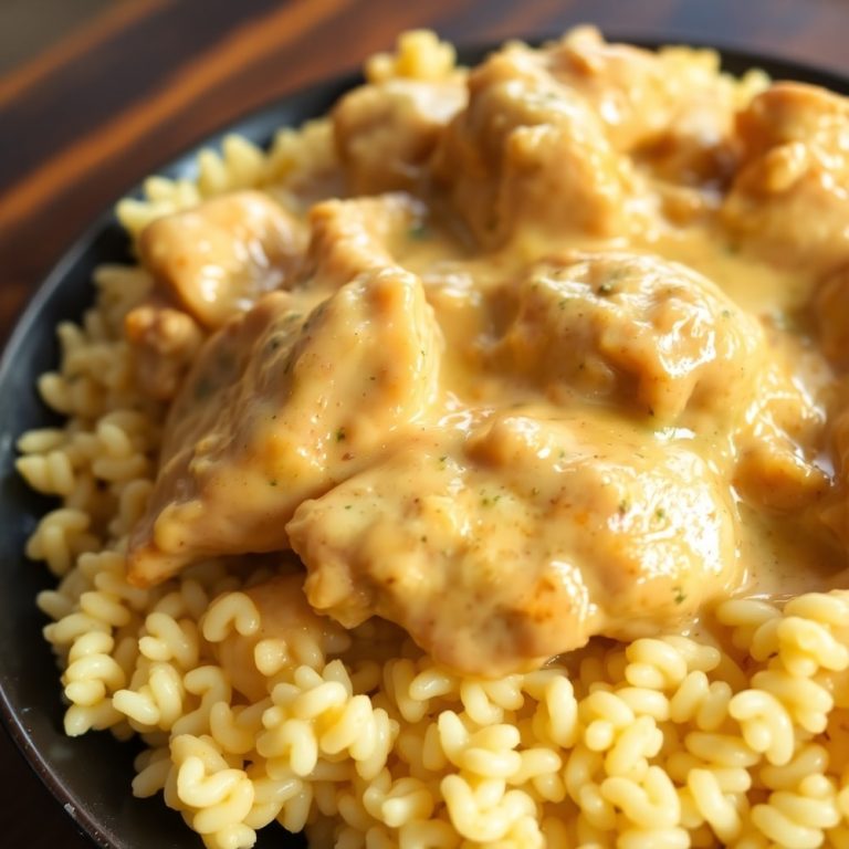 smothered chicken and rice