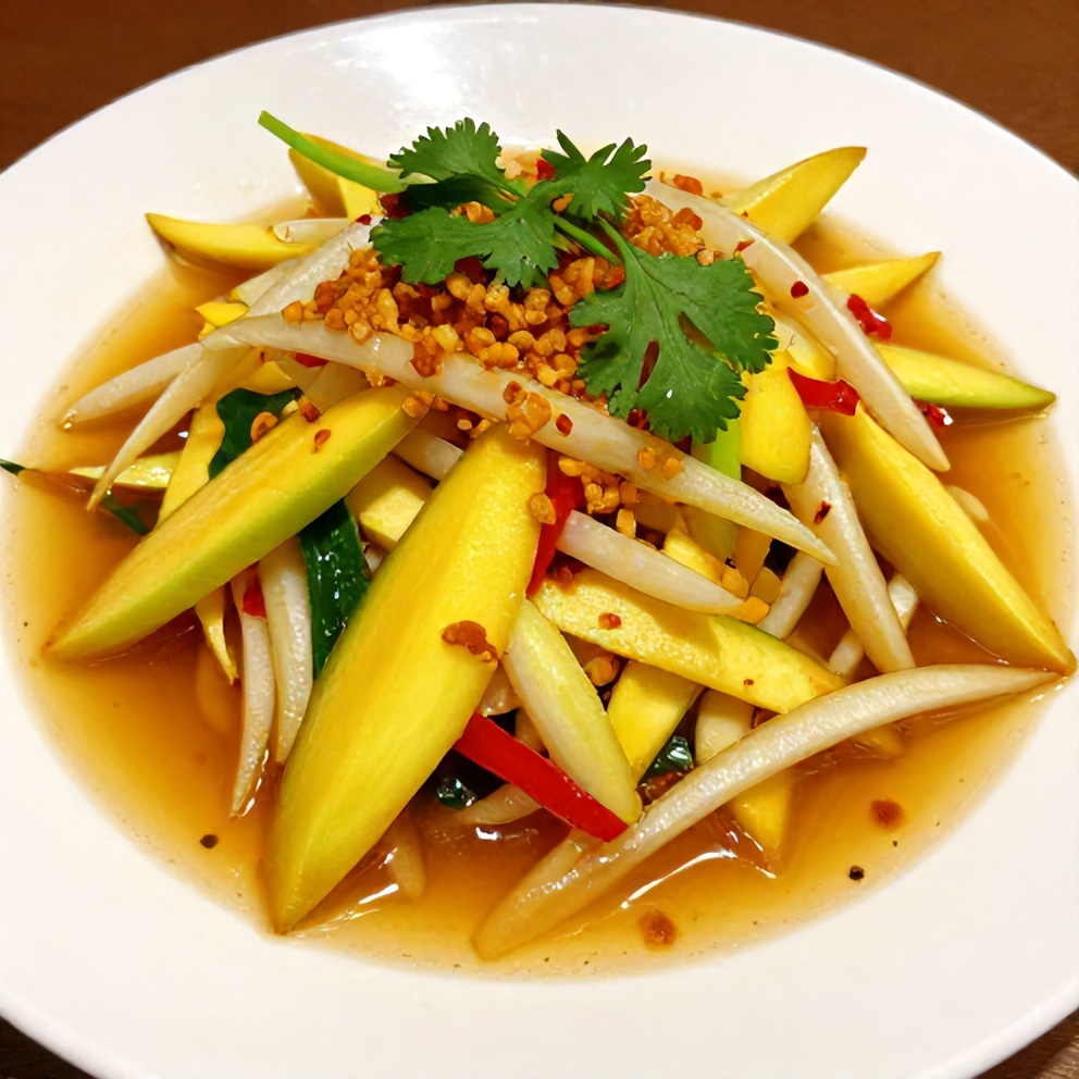 Crispy Thai Mango Green Papaya Salad